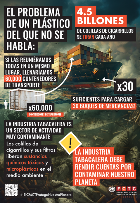 4.5 billones de colillas de cigarrillos se tiran cada año
