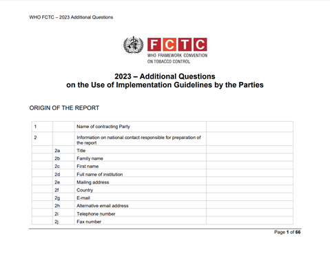 Additional Questions on the Use of Implementation Guidelines by the Parties