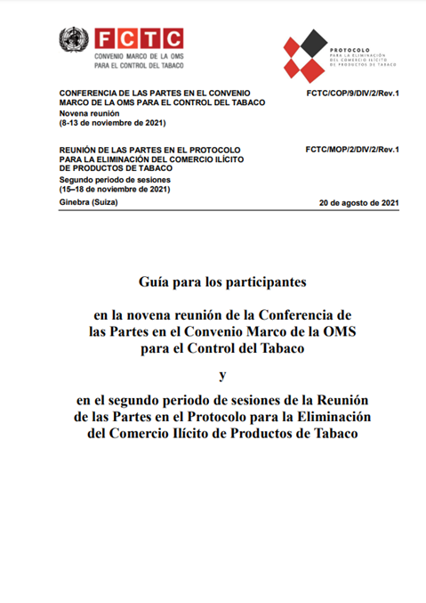 FCTC/COP/9/DIV/2/Rev.1 Guía para los participantes