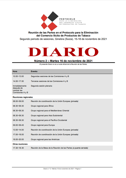 DIARIO
Número 2 – Martes 16 de noviembre de 2021