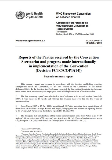 2008 GLOBAL PROGRESS REPORT