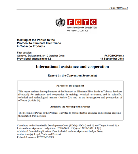 FCTC/COP7(9) Electronic nicotine delivery systems and electronic nonnicotine delivery systems