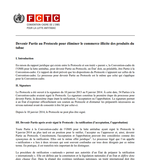 Devenir Partie au Protocole : l’exemple de la Gambie