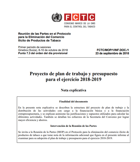 FCTC/MOP1(15) Maximización de la transparencia de las delegaciones de las Partes y observadores en la Reunión de las Partes, sus órganos subsidiarios y otras reuniones del Protocolo