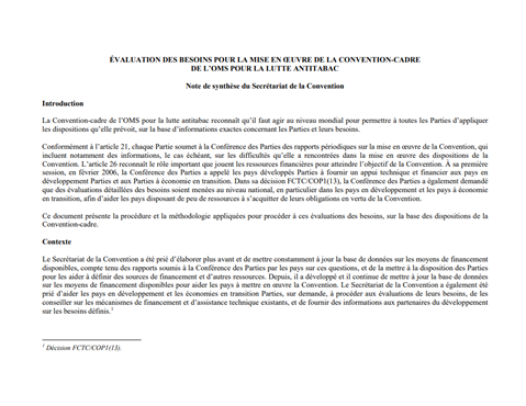 Introduction à l’évaluation des besoins et la méthodologie connexe