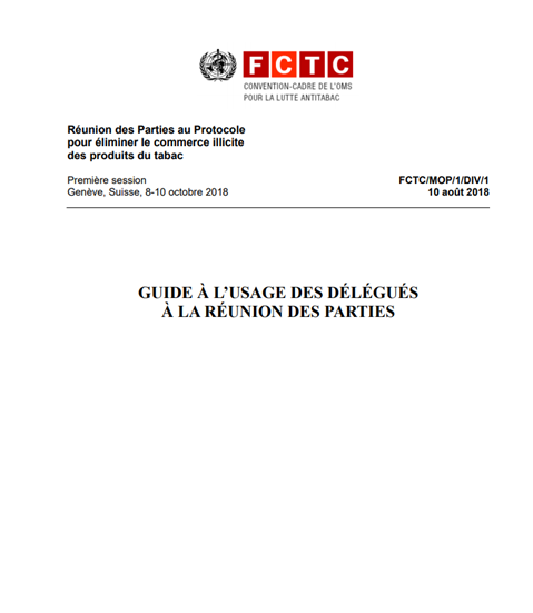 FCTC/MOP1(9) Progrès concernant l’entrée en vigueur du Protocole pour éliminer le commerce illicite des produits du tabac