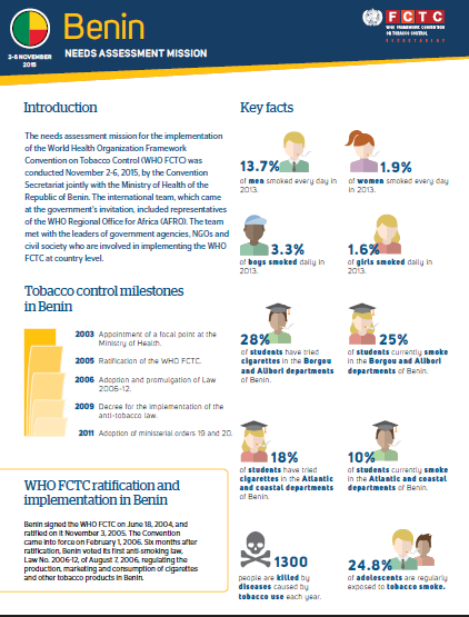 Needs Assessment Factsheet: Benin