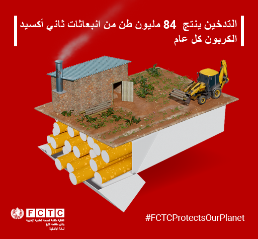 Smoking causes 84 million tonnes of CO₂ emissions each year Tobacco and the environment